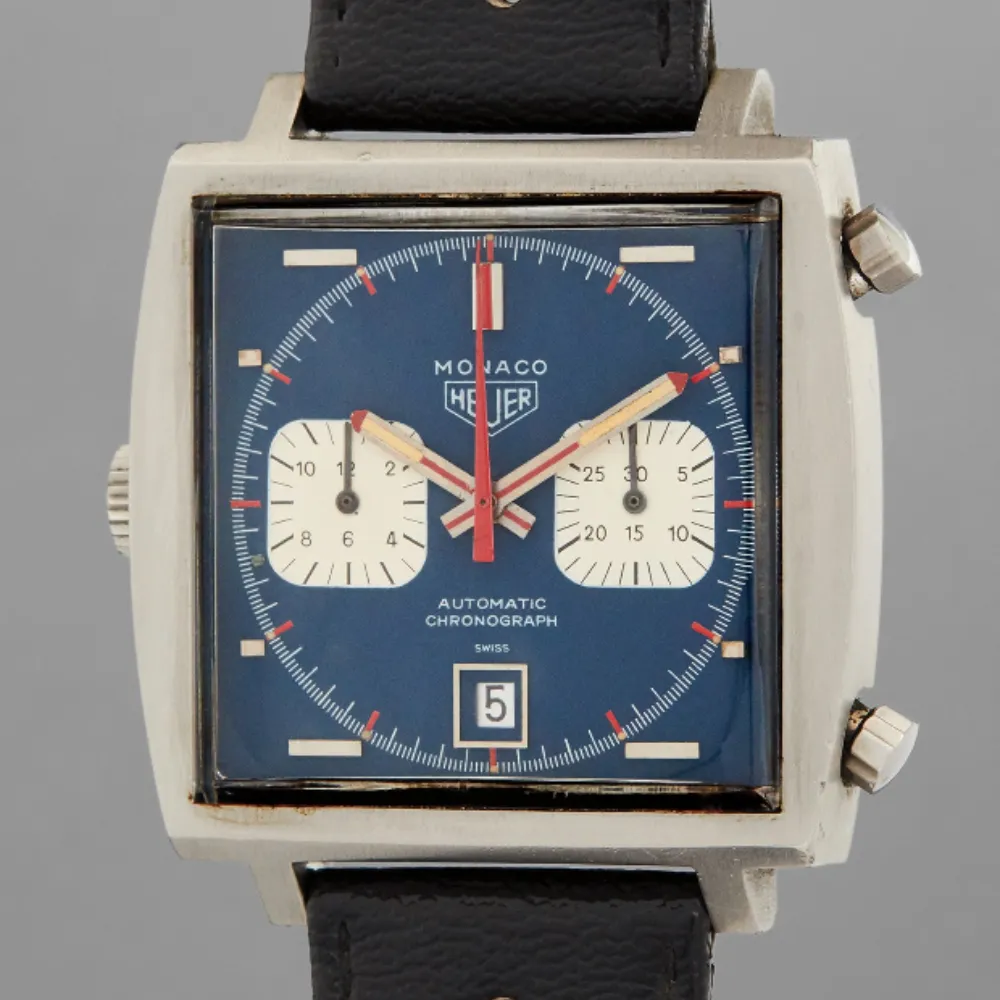 Heuer Monaco ref. 1133B indossato da Steve McQueen venduto da Phillips per 2.2 milioni di dollari - Credits: Phillips
