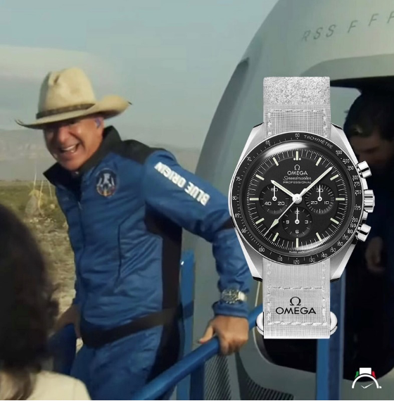 Jeff Bezos indossa I nuovi Omega Blue Origin Speedmasters
