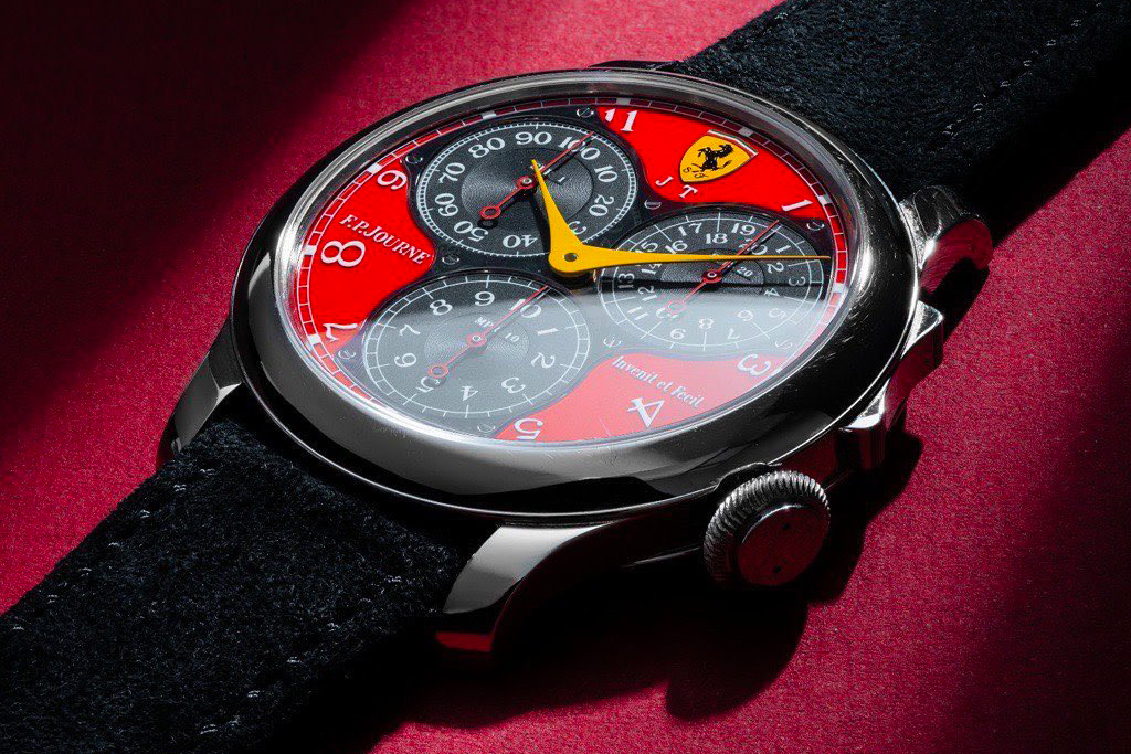jean todt's f.p. journe from his collection with red dial and ferrari logo at 12