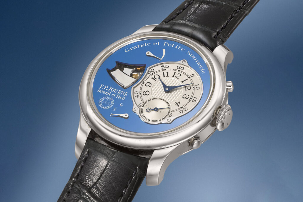 The F.P. Journe Sonnerie Souveraine for Jean Todt with special FIA blue dial at Christie's "The Collection Of A Lifetime" auction
