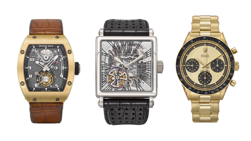 Richard Mille, Roger Dubuis, Rolex watches from the Jean Todt collection
