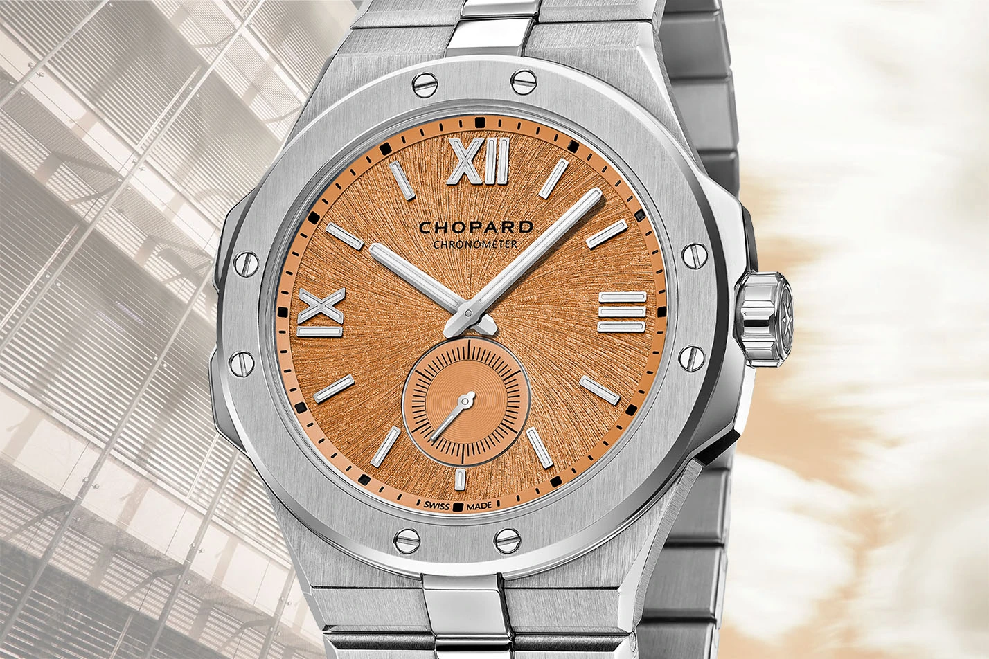 The new Chopard Alpine Eagle XPS with salmon dial, Chopard Alpine Eagle  Cadence 8HF, and L.U.C. 1860 