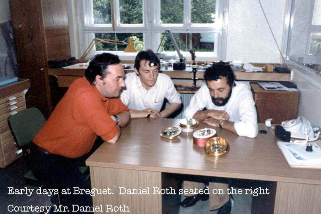 Daniel Roth together with François Bodet (left) and Louis-Maurice Caillet (center)