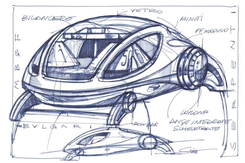 Fabrizio Buonamassa Stigliani's sketch of the new Bulgari x MB&amp;F Serpenti