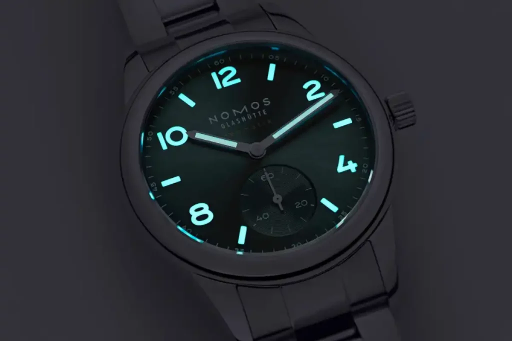 Nomos with Super-LumiNova indices, one of the latest luminescent materials  