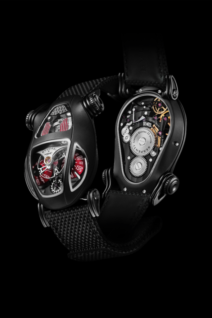 Bulgari x MB&amp;F Serpenti in steel with black PVD treatment