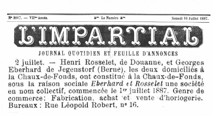 18 anni di storia Eberhard 