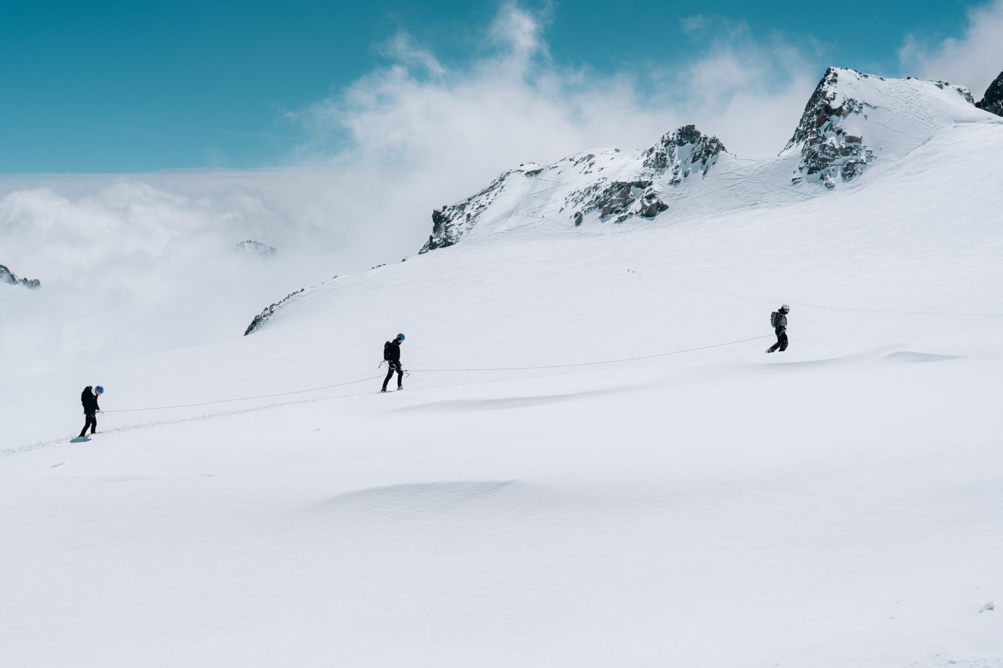 Charles Dubouloz with Richard Mille RM 67-02 during an extreme climb in the Mont Blanc massif
