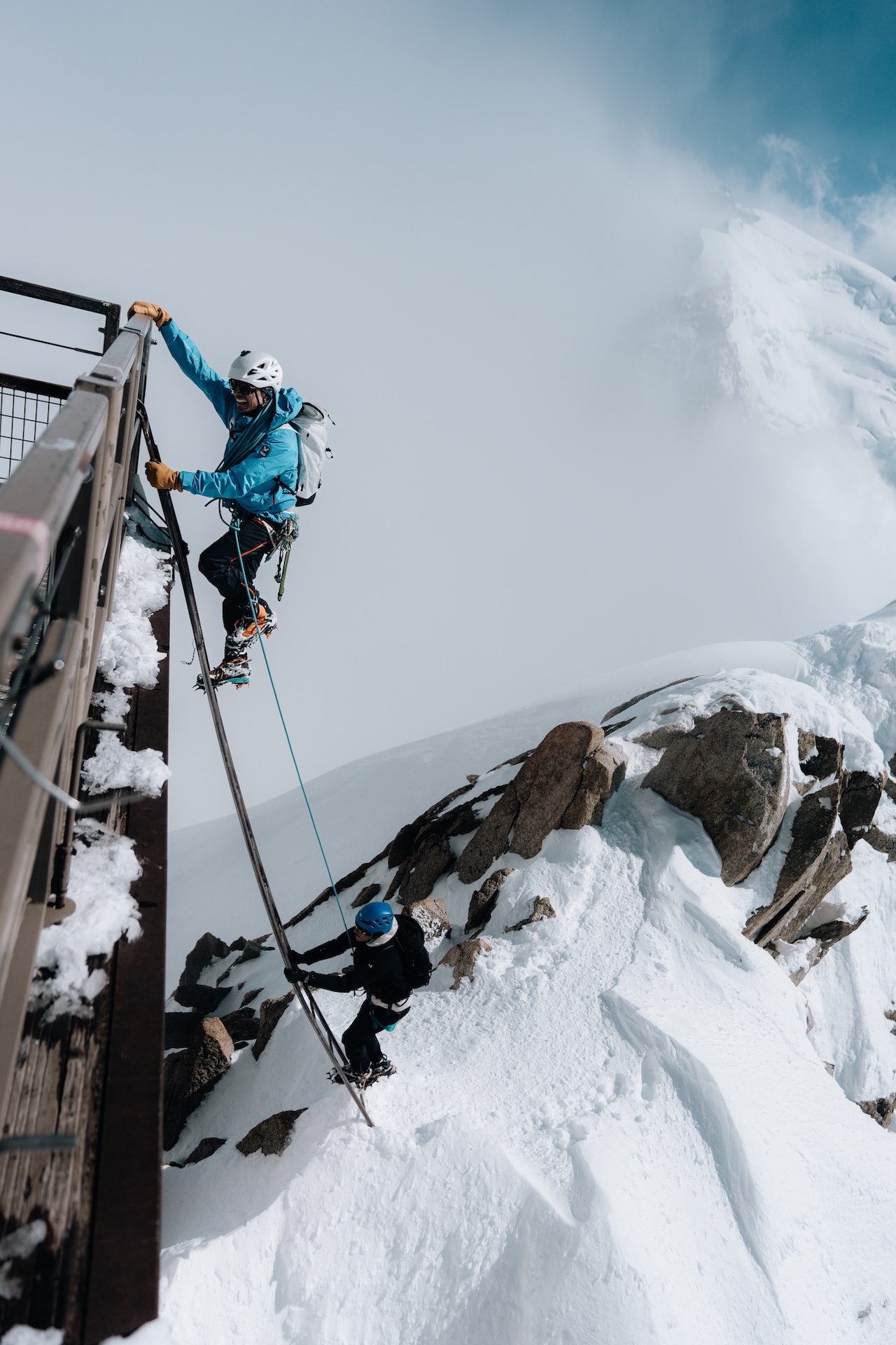 Charles Dubouloz with Richard Mille RM 67-02 during an extreme climb in the Mont Blanc massif