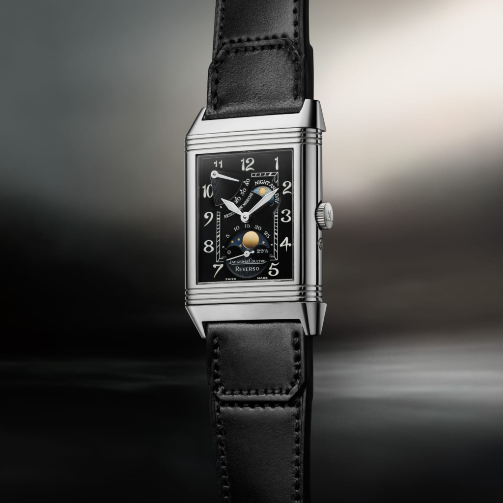 Jaeger-LeCoultre Reverso Sun Moon del 2000, 42.2 x 26 mm in oro bianco 18 carati