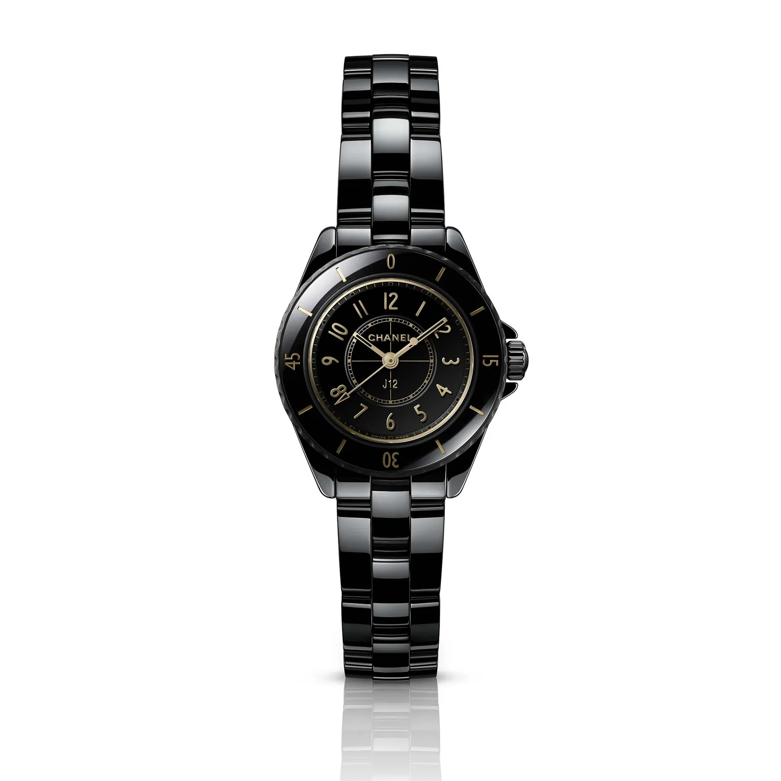 The new J12 in the 28 mm "Golden Black" and "Diamonds" versions | Credits: Chanel Horlogerie