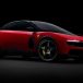 La nuova Ferrari Luce durante il reveal ufficiale alla Vela di Calatrava di Roma, primo modello completamente elettrico nella storia Ferrari.